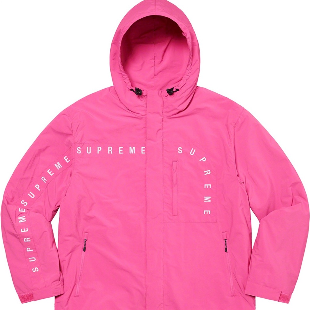 supreme jacket curve logos